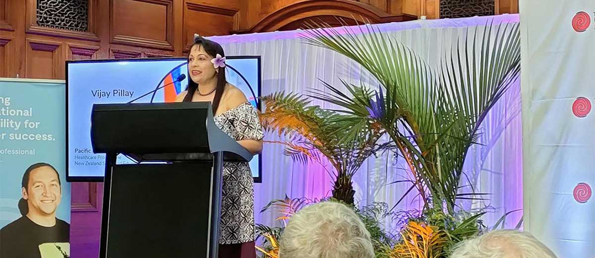 Pasifika Health Tutor Vijay Pillay Awarded the Le Moana Mua Award 2023 NZSE