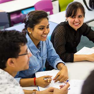 Group of 3 young male and female students NZSE