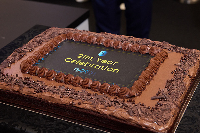 NZSEG's celebratory cake at the grand opening